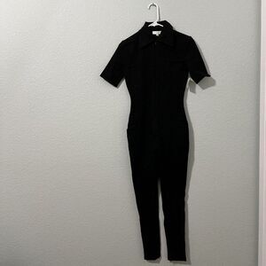 Ronny Kobo Bailey Black Short Sleeve Jumpsuit Size Small